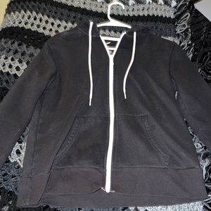 Black zip up hoodie